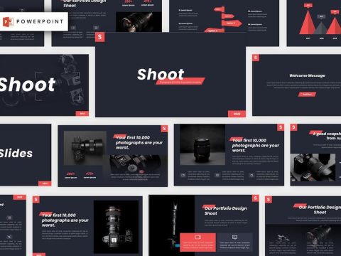 Shoot Photography & Portfolio Powerpoint Template UUXUYHJ