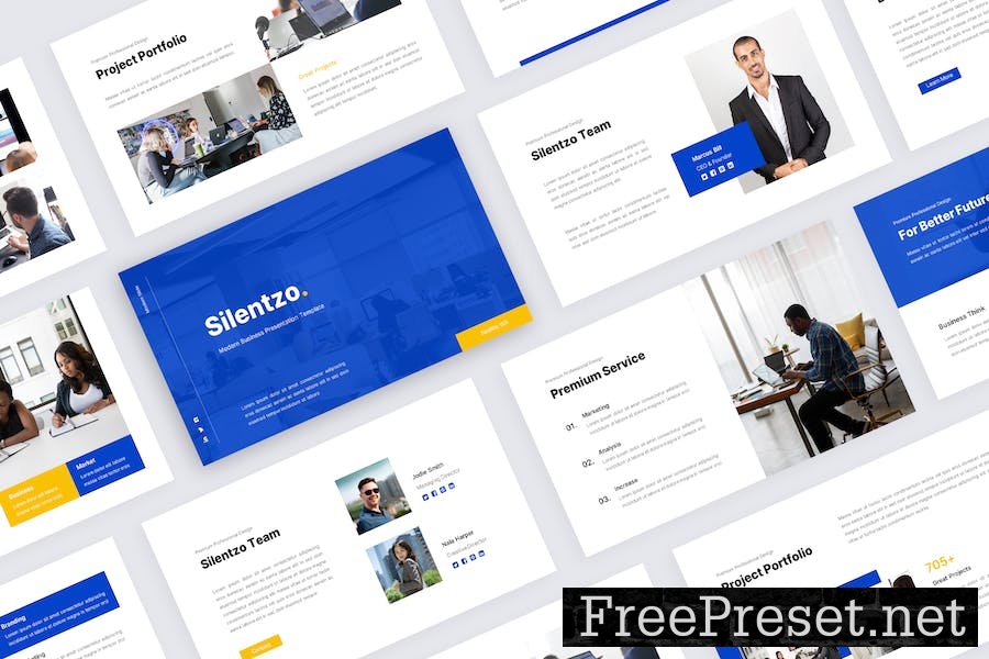 Silentzo - Minimal Business Google Slides Template 3BNEWEC