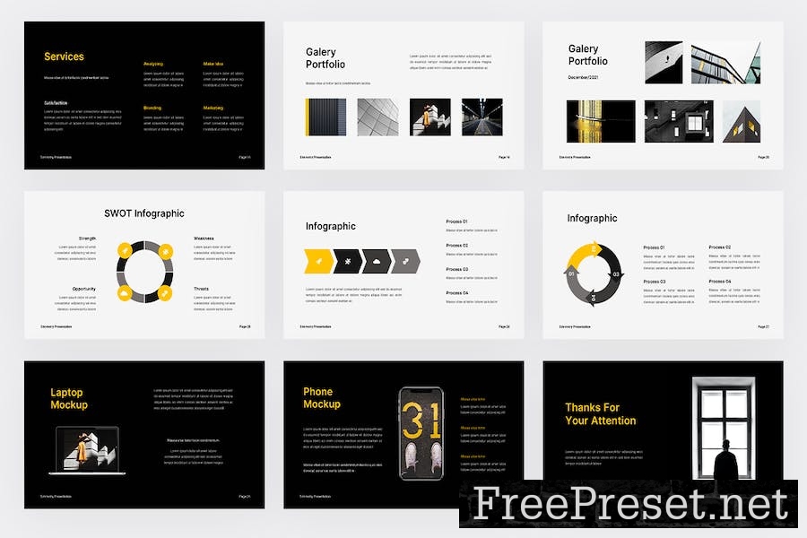 Simmetry - PowerPoint Template AN53KPL