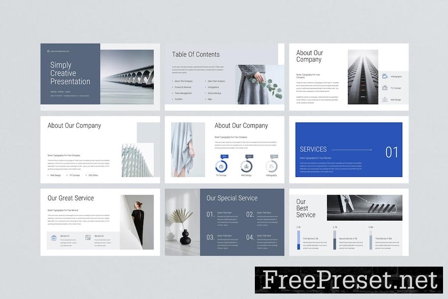 Simply Creative Keynote Presentation Template Y2WVJRE