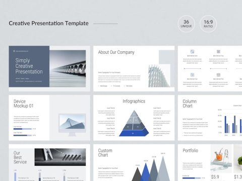 Simply Creative Keynote Presentation Template Y2WVJRE