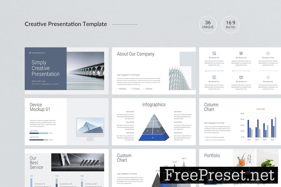 Simply Creative Keynote Presentation Template Y2WVJRE