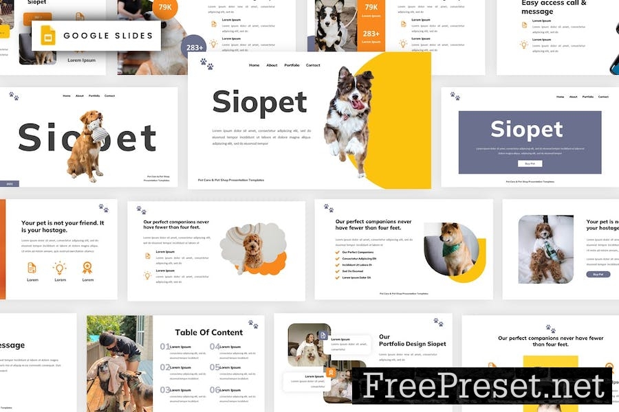 Siopet - Pet Shop Google Slides Template UDN6TN6