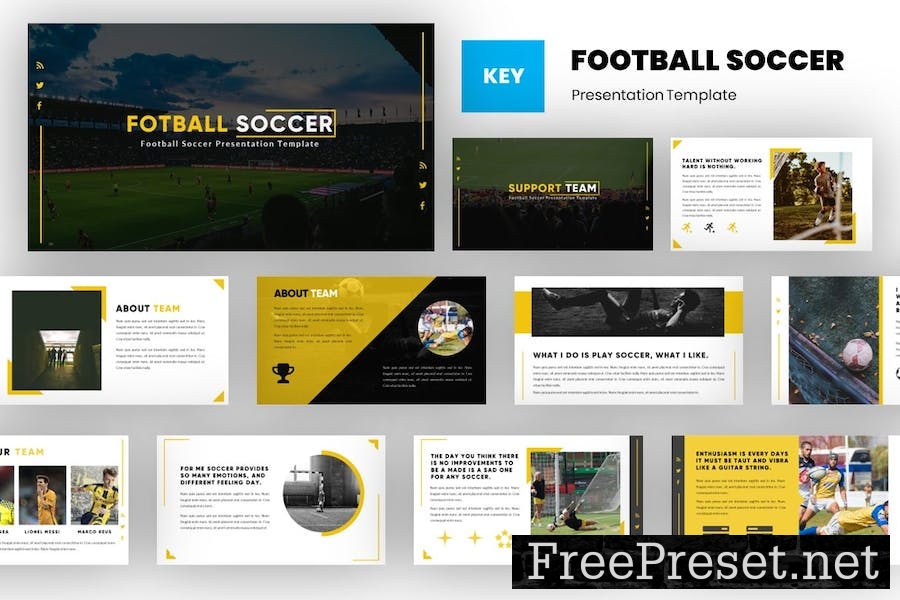 Soccer & Football Club Keynote Template HKX2HVN