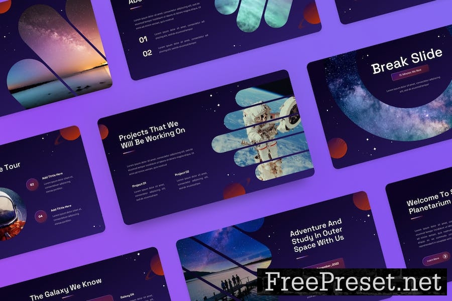 Spacetro - Astronomy & Space Powerpoint Template XCU5HXX