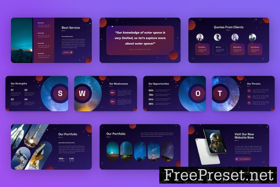 Spacetro - Astronomy & Space Powerpoint Template XCU5HXX