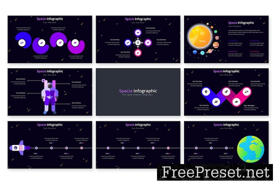 Spacia Infographic - Google Slides Template 5JEKA3X