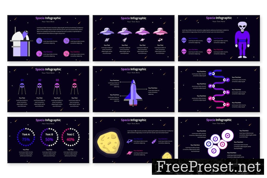 Spacia Infographic - Google Slides Template 5JEKA3X