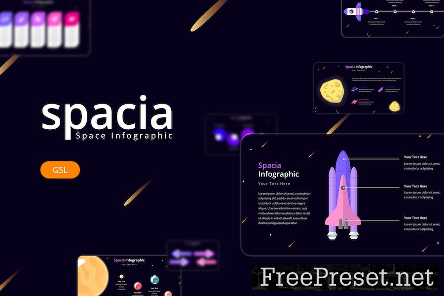 Spacia Infographic - Google Slides Template 5JEKA3X