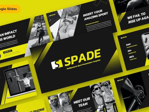 SPADE - Sport & Fitness Google Slides Template HQFQ67D