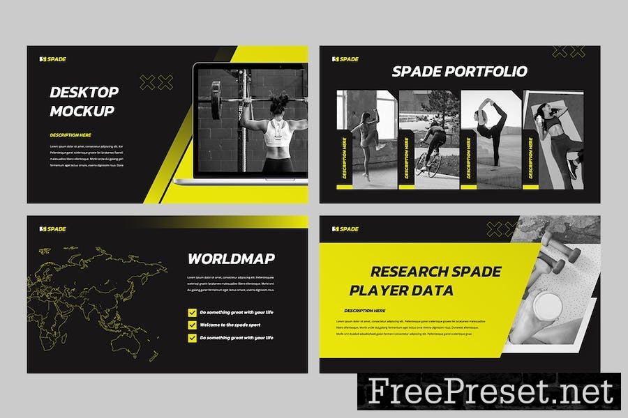 SPADE - Sport & Fitness Keynote Template ZXMXBZZ