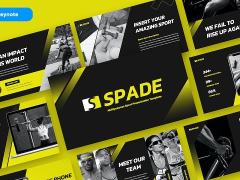 SPADE - Sport & Fitness Keynote Template ZXMXBZZ