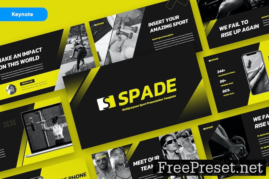 SPADE - Sport & Fitness Keynote Template ZXMXBZZ