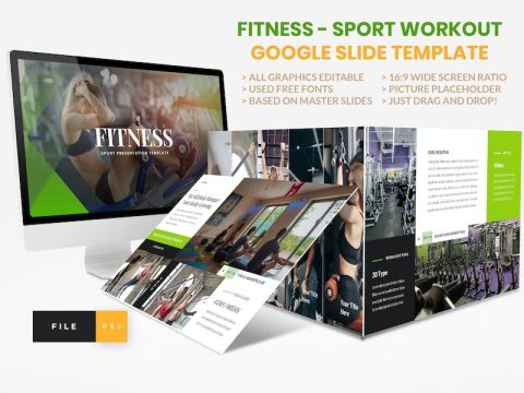 Sport - Fitness Business Workout Google Slide 2RR2BVT