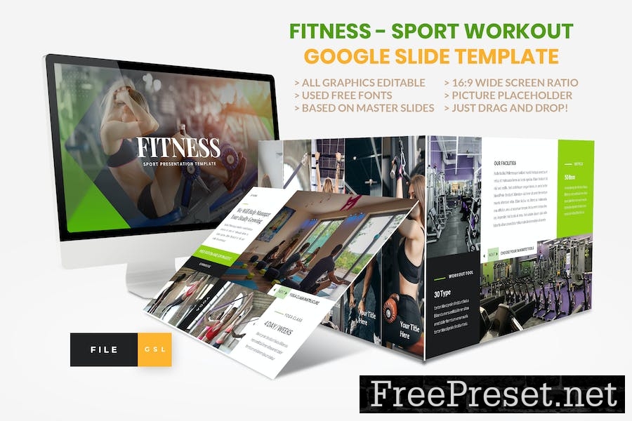 Sport - Fitness Business Workout Google Slide 2RR2BVT