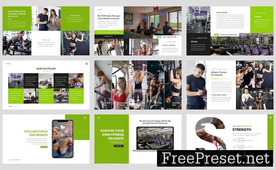 Sport - Fitness Business Workout Keynote Template LHLKX34