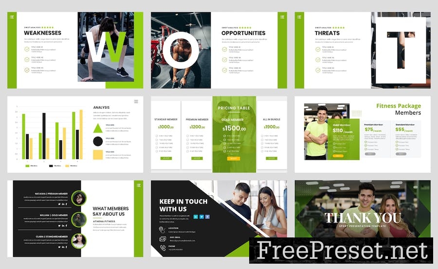 Sport - Fitness Business Workout Keynote Template LHLKX34