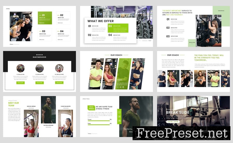 Sport - Fitness Business Workout Keynote Template LHLKX34