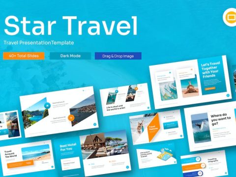 Star Travel Creative Google Slides Template 5K3K5B9