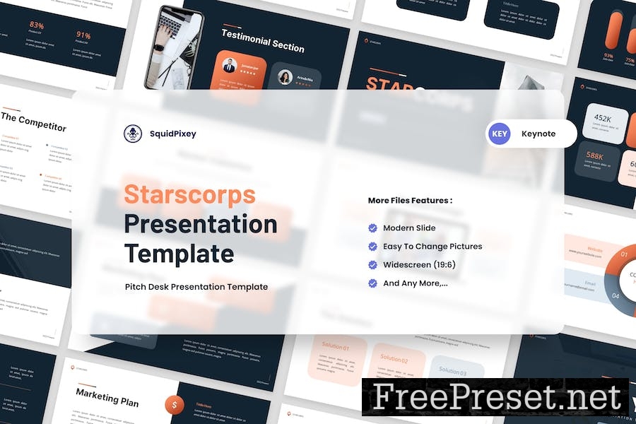 Starcorps - Pitch Desk Keynote Template JE66F9L