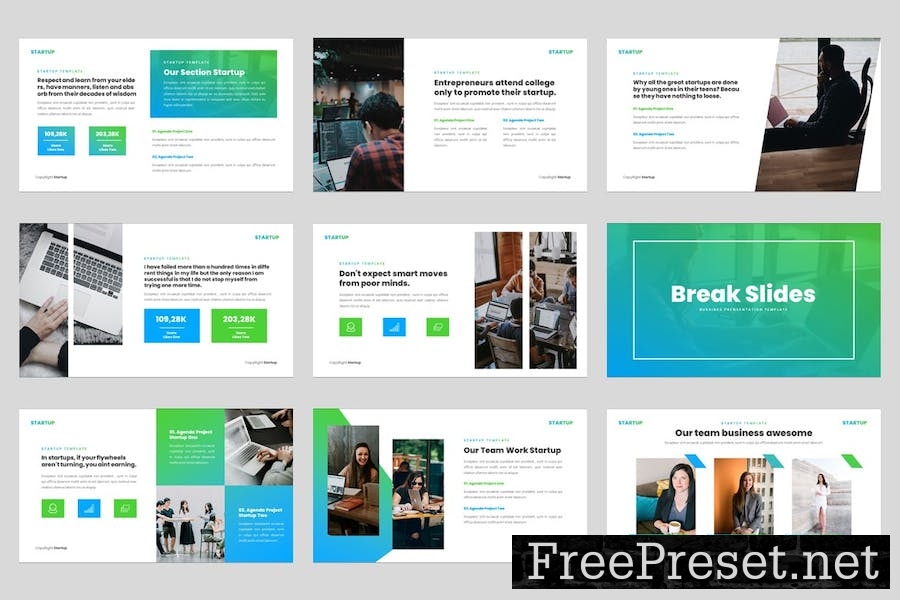 Startup Business Pitch Deck Keynote Template UJLJZSL