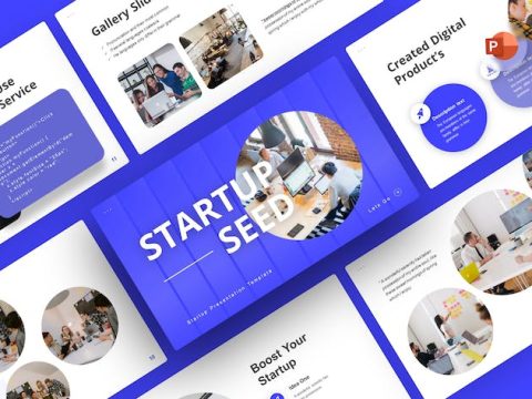 Startupseed Blue Creative Startup PowerPoint