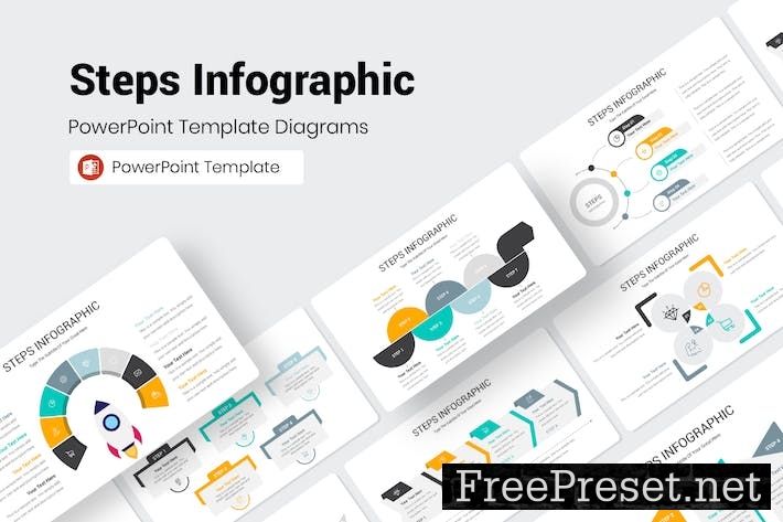 Steps Infographic PowerPoint Presentation Template 8UZ2YZQ