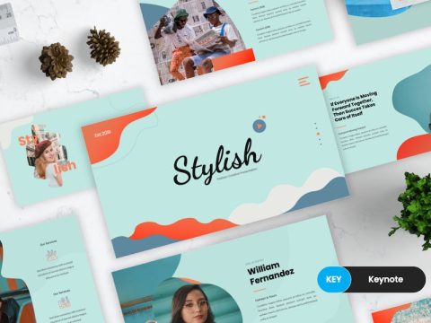 Stylish - Creative Keynote Template XL3D2DX