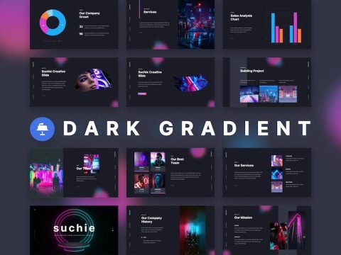 Suchie - Dark Gradient Theme Keynote Template X35SA2U