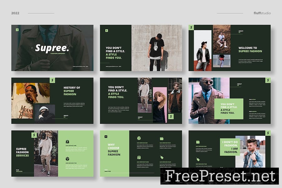 Supree - Men's Fashion Google Slides Template CV2AQJJ