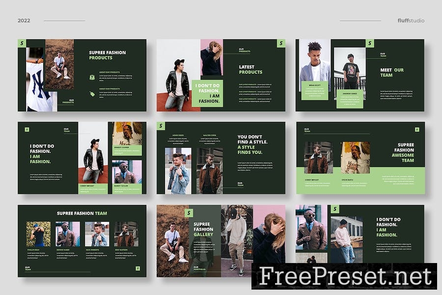 Supree - Men's Fashion Google Slides Template CV2AQJJ