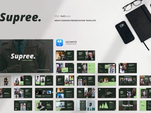 Supree - Men's Fashion Keynote Template FHB386E