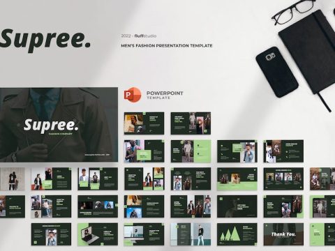 Supree - Men's Fashion Powerpoint Template BYRLHCJ