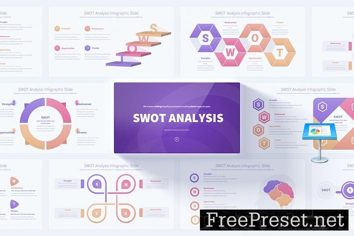 SWOT Analysis - Keynote Infographics Slides N6JP6AY