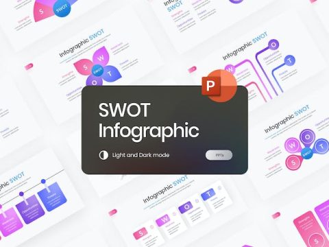 SWOT Infographic Gradient PowerPoint 39SLAF9