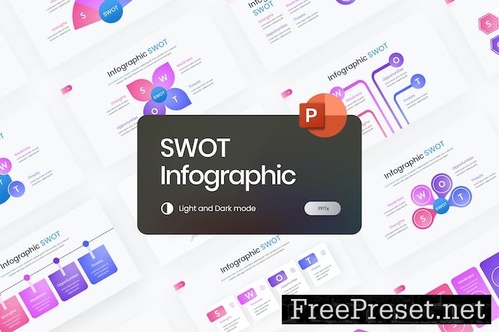 SWOT Infographic Gradient PowerPoint 39SLAF9