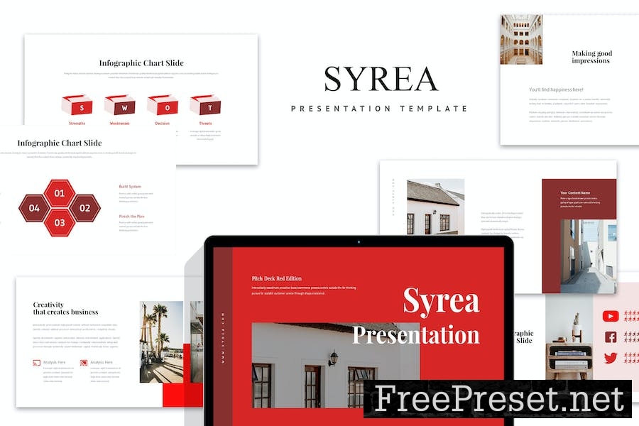 Syrea : Pitch Deck Red Keynote CVSXYMR