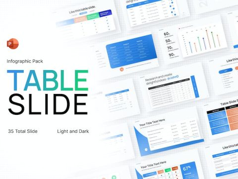 Table Slide Infographic PowerPoint Template SRSFN8Y