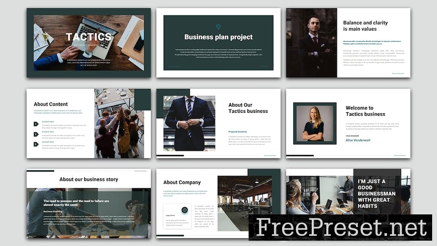 Tactics - Business Presentation Keynote Template E9SUFHT