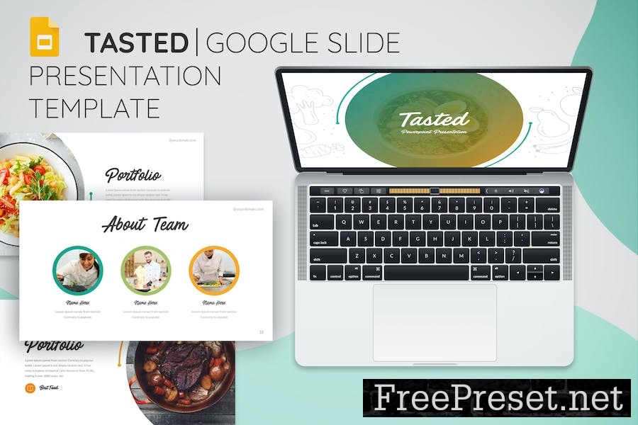 Tasted - Google Slide Presentation Template ATWNNUX