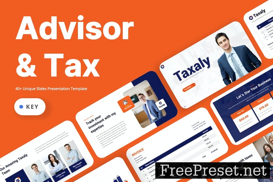 Taxaly - Advisor & Tax Accounting Keynote Template 4J33RF7