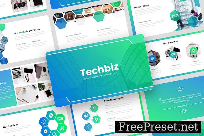 Techbiz - Multipurpose Business Keynote Template HUERET8
