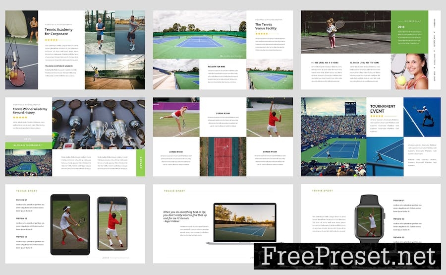 Tennis-Sport Keynote Template 7SKKRST