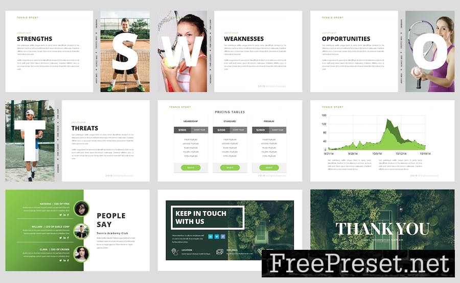 Tennis-Sport Keynote Template 7SKKRST