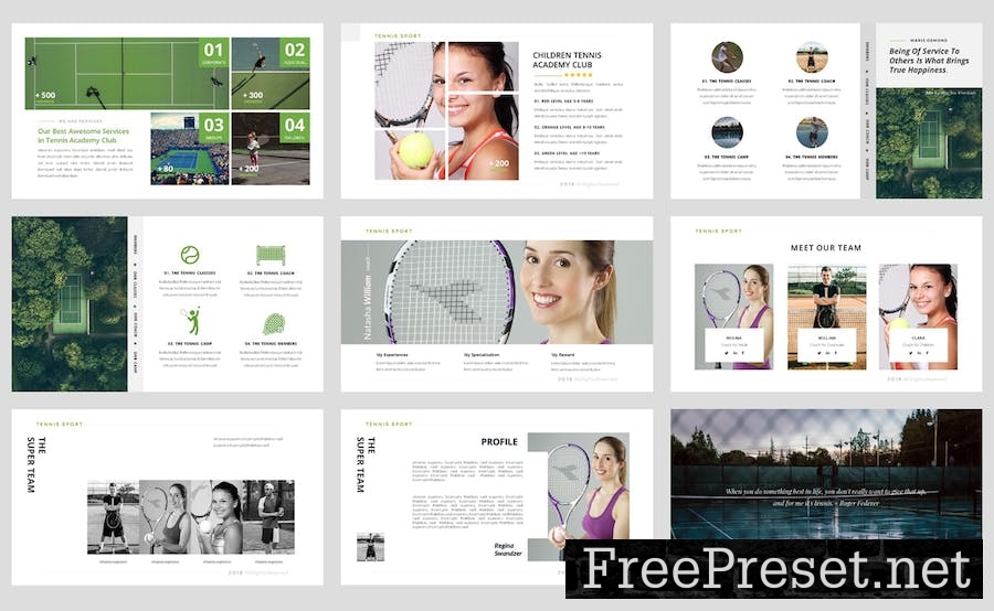 Tennis-Sport Keynote Template 7SKKRST