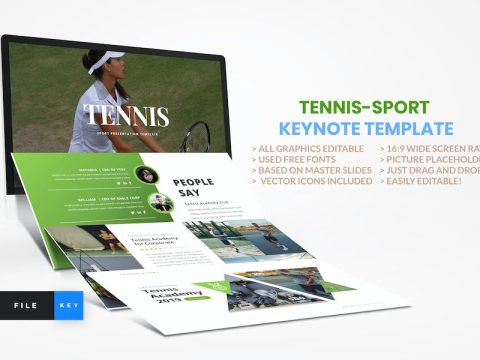 Tennis-Sport Keynote Template 7SKKRST
