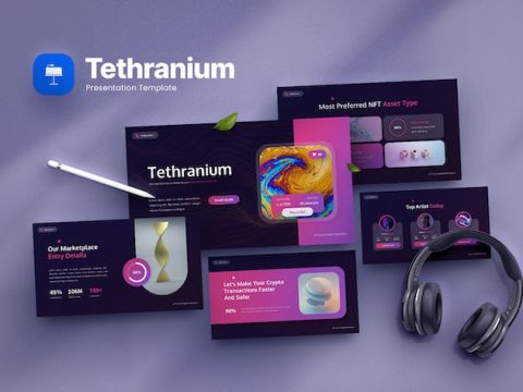 Tethranium - NFT Creative Keynote Template 9ERCDPQ