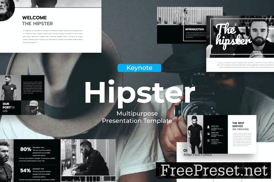 The Hipster - Keynote Template G3YTFZZ