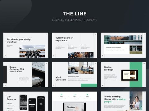 THE LINE Animated Business Template (Keynote) KTK7UFS