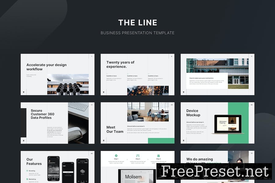 THE LINE Animated Business Template (Keynote) KTK7UFS